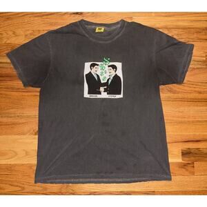 Iggy / Sneeze Corporate Handshake Graphic Tee Gray Size Large